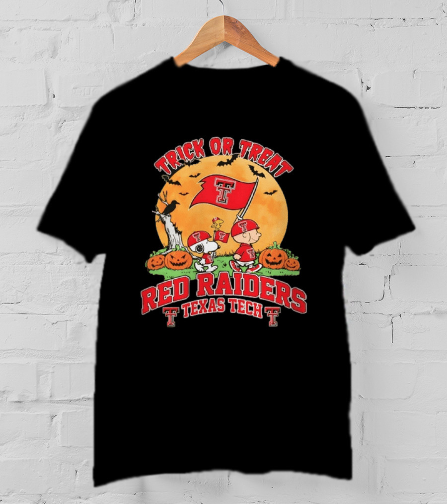 Texas Tech Red Raiders Peanuts Trick Or Treat Halloween T-Shirt