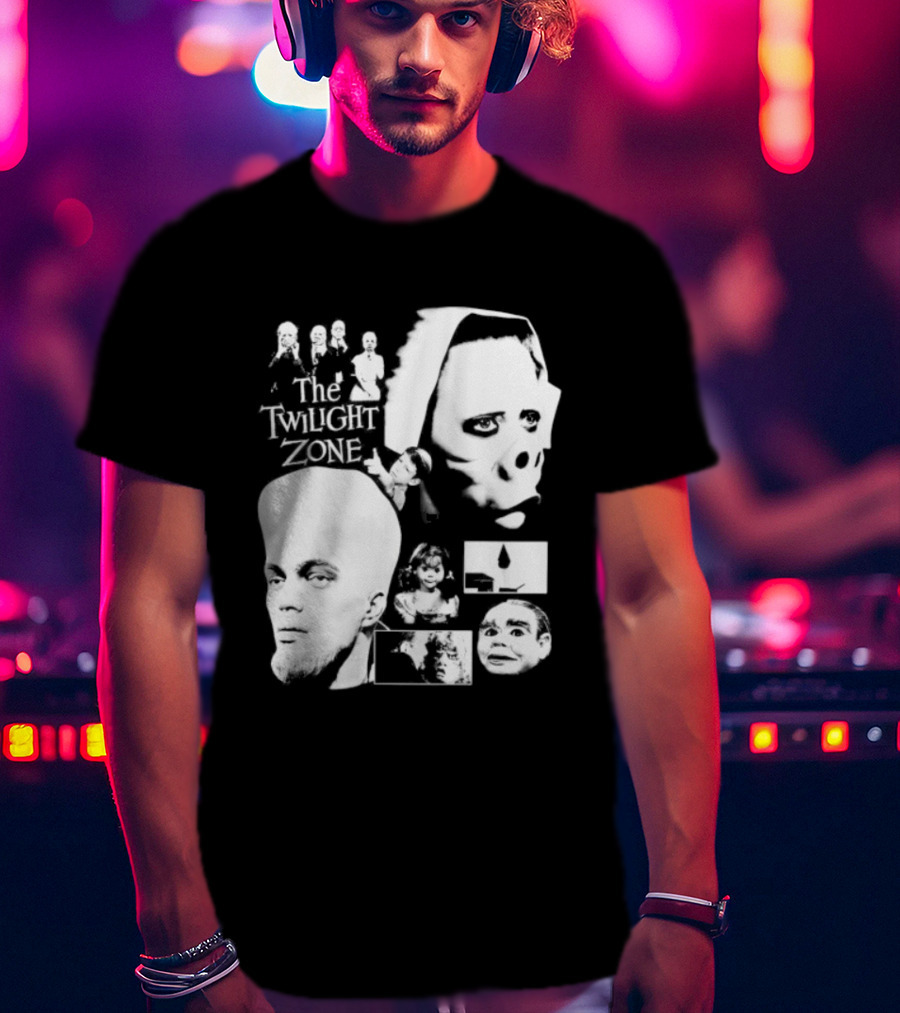 The Twilight Zone Rod Serling Sci Fi Collage T-Shirt