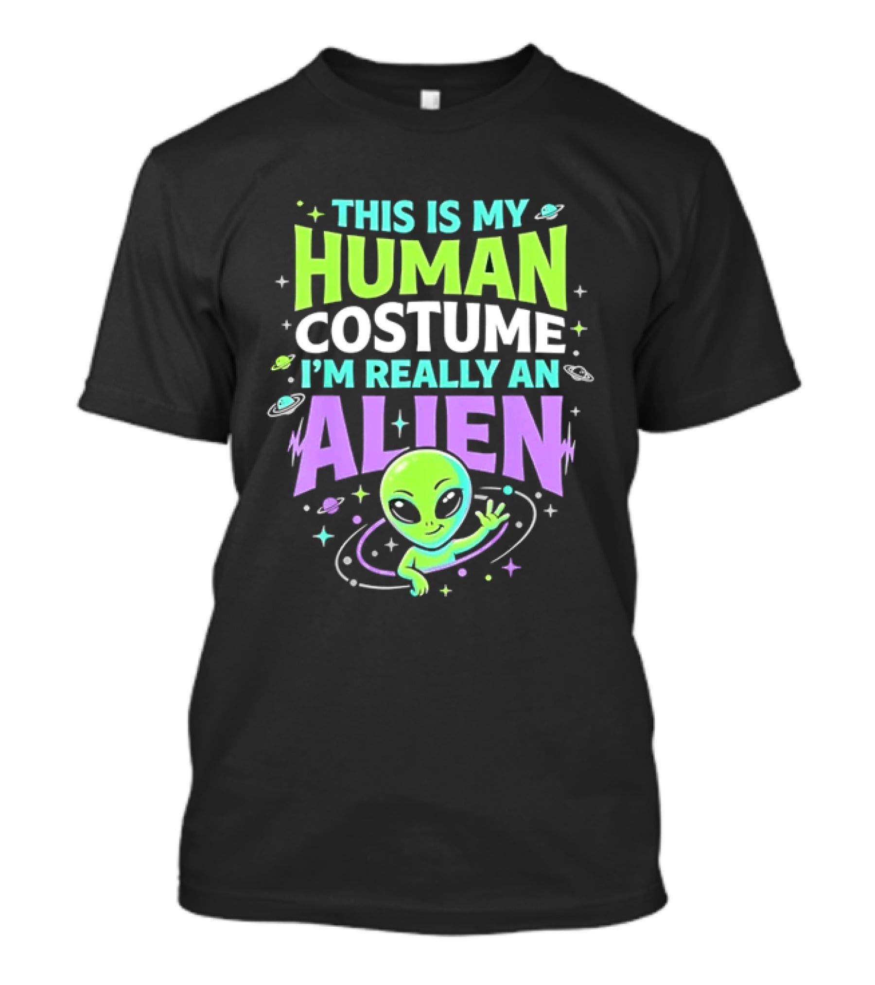 This Is My Human Costume I'm Really An Alien Halloween Alien T-Shirt