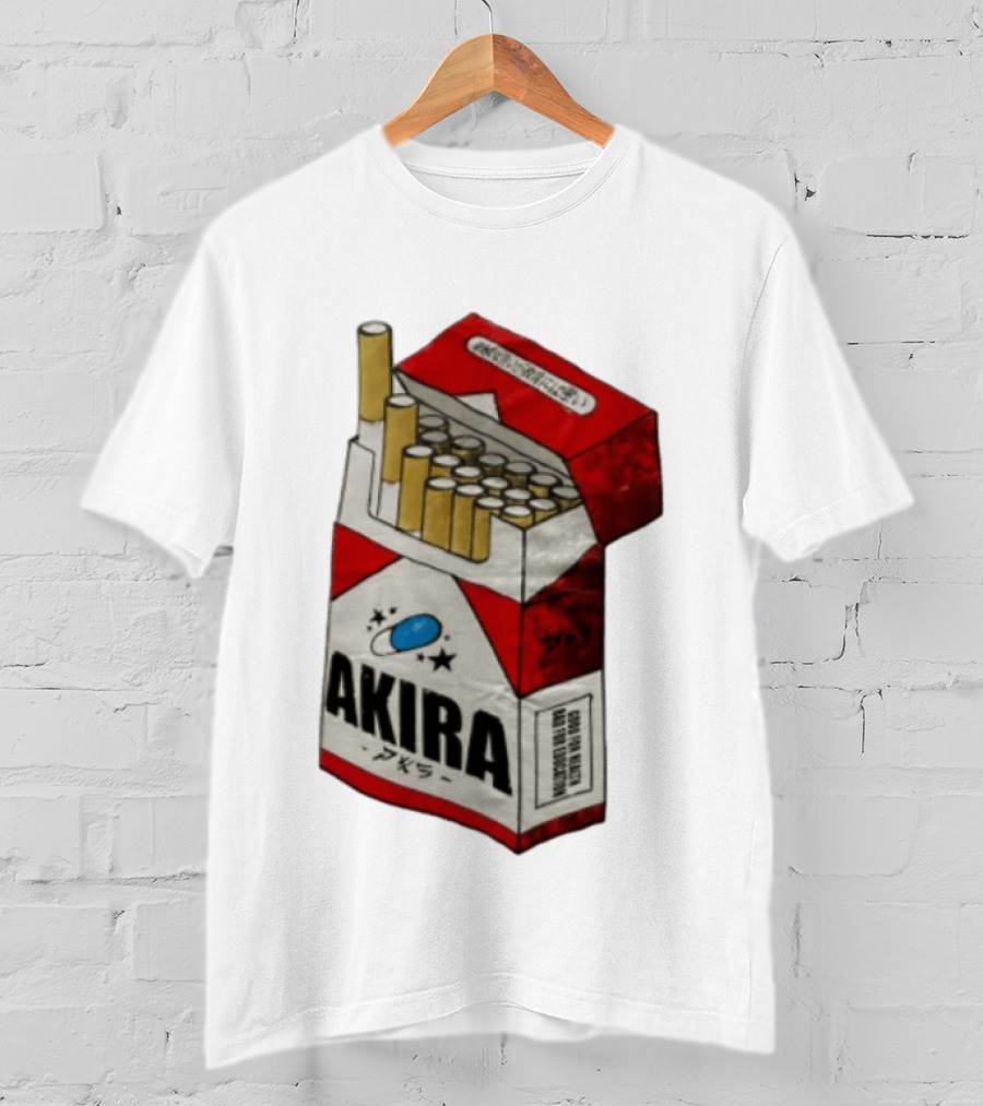 Akira Good For Health Bad For Education Cigarette Pack Capsule T-Shirt