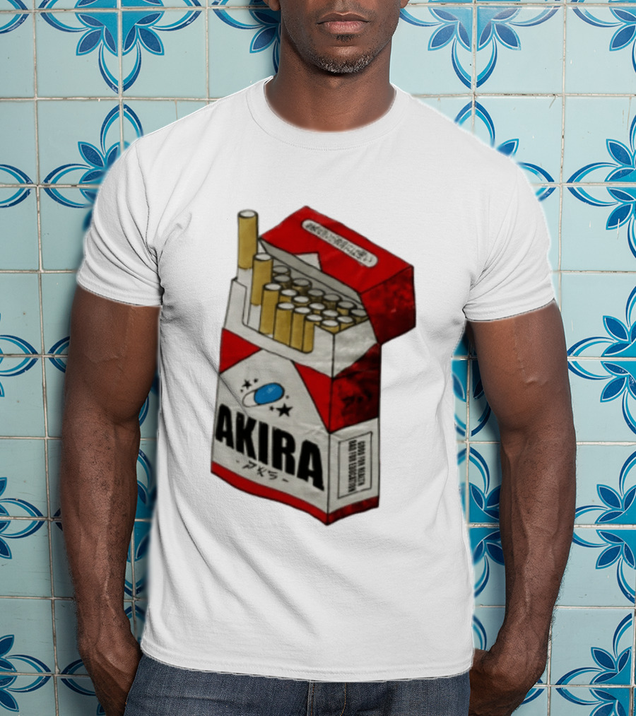 Akira Good For Health Bad For Education Cigarette Pack Capsule T-Shirt