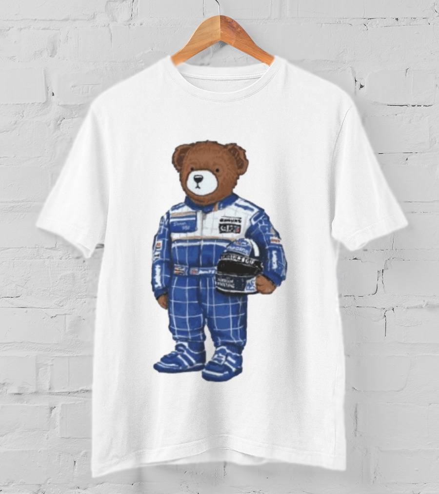 Damon Hill Williams Racing Renault Elf Polo Bear Racing Suit With Helmet T-Shirt