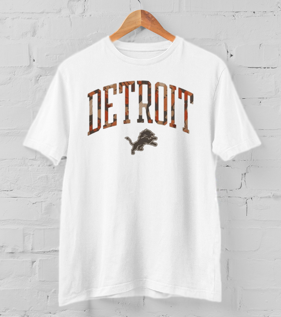Detroit Lions Fall Wordmark Football Halloween 2026 T-Shirt