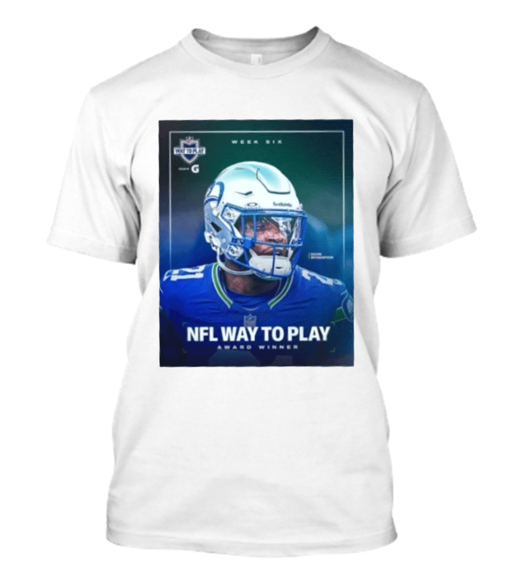 NFL Way To Play Devon Witherspoon Seattle Seahawks Week Six Award Winner T-Shirt