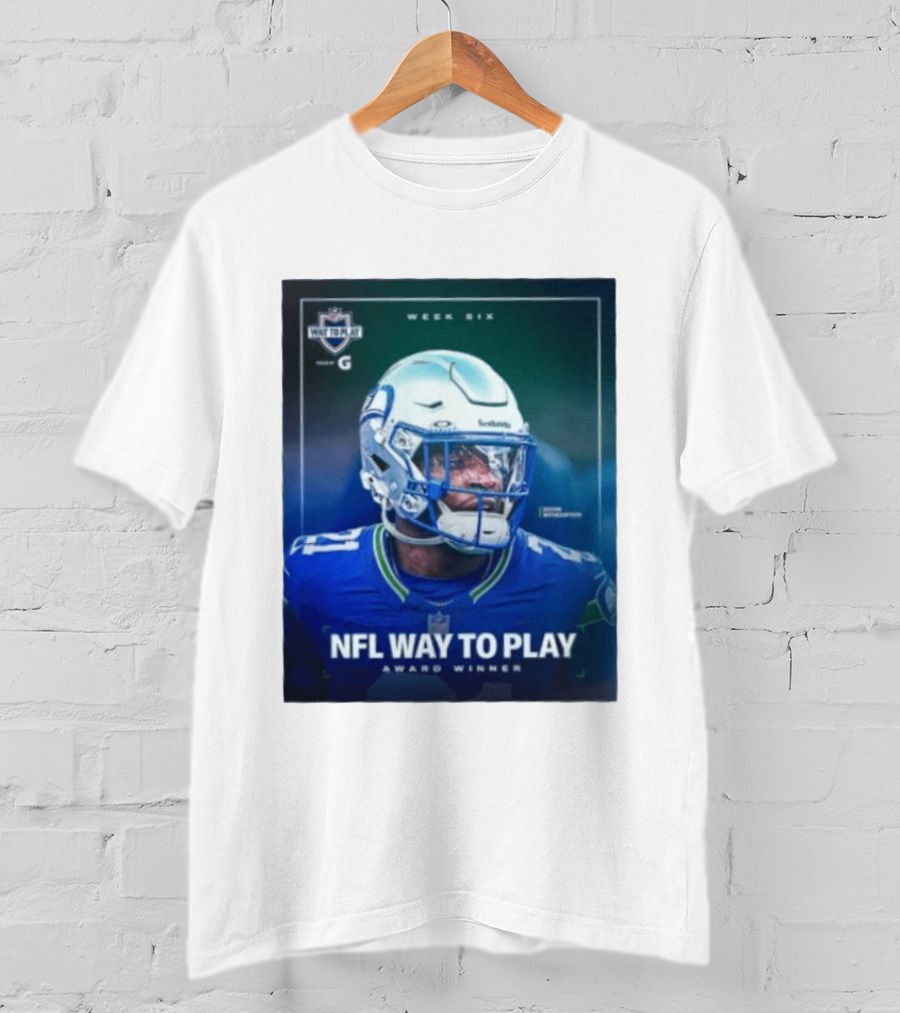 NFL Way To Play Devon Witherspoon Seattle Seahawks Week Six Award Winner T-Shirt