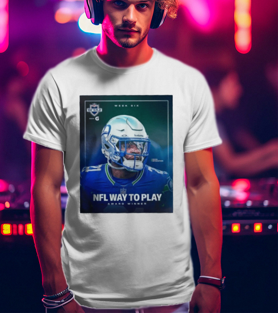 NFL Way To Play Devon Witherspoon Seattle Seahawks Week Six Award Winner T-Shirt