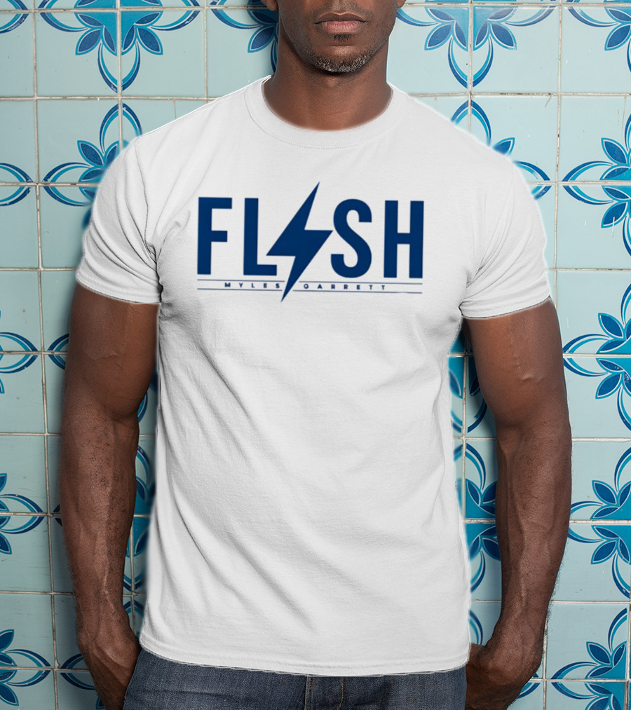 Myles Garrett Flash NFLPA Cleveland Browns Football T-Shirt