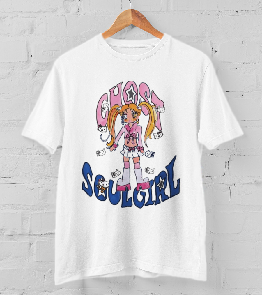 Ghost Soulgirl Anime Star Aesthetic Kawaii Girl T-Shirt