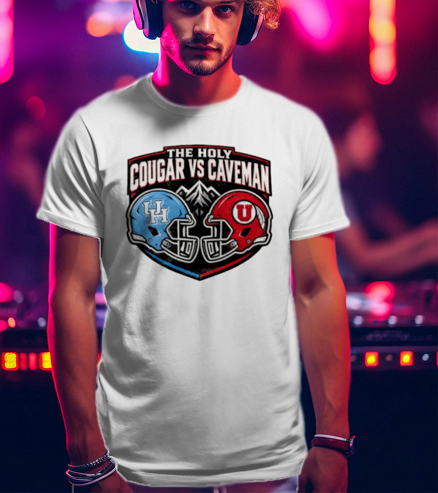 The Holy Cougar Vs Caveman UH Vs U Football Faceoff T-Shirt