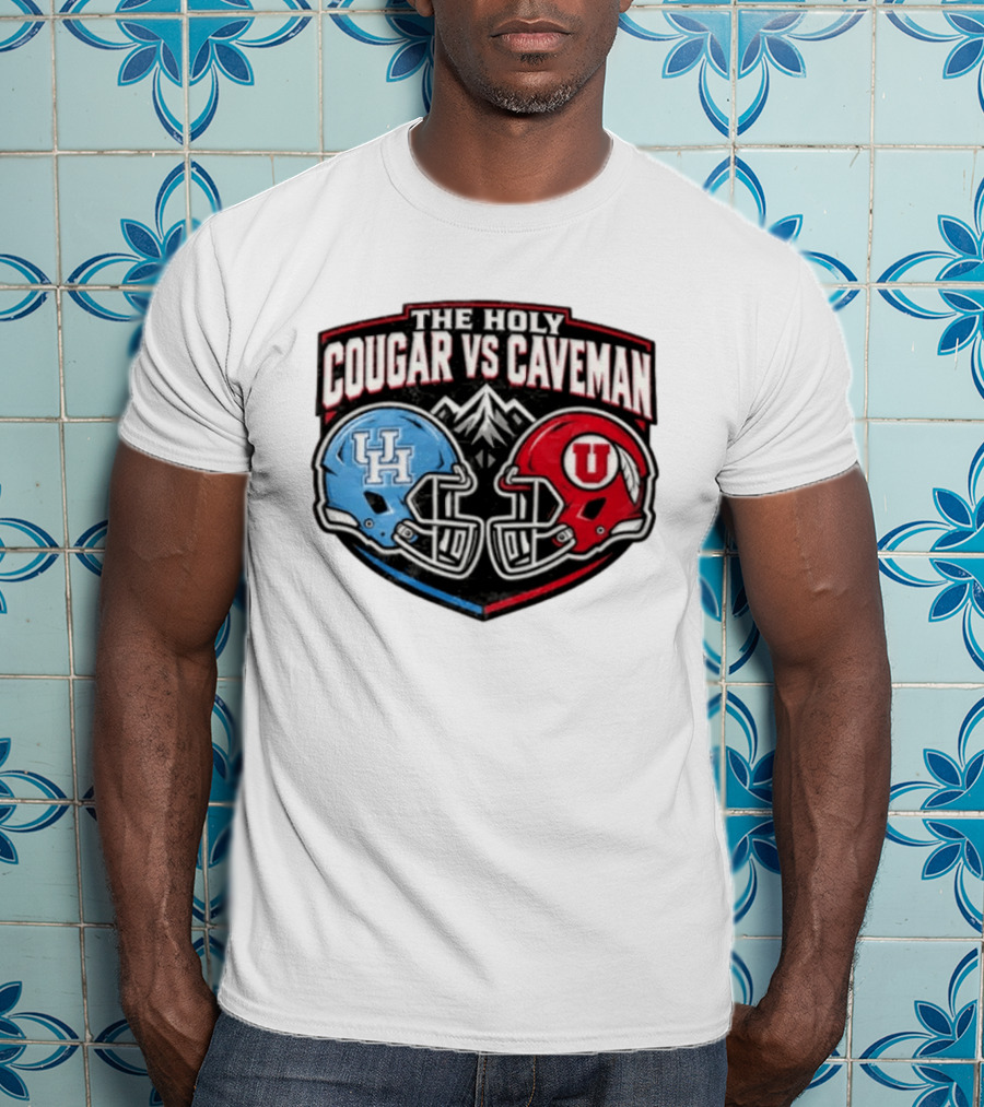 The Holy Cougar Vs Caveman UH Vs U Football Faceoff T-Shirt
