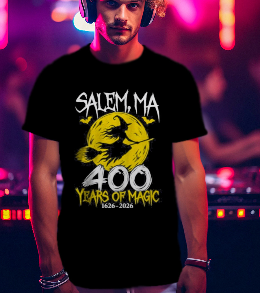Salem MA 400 Years Of Magic 1626 2026 Anniversary T-Shirt