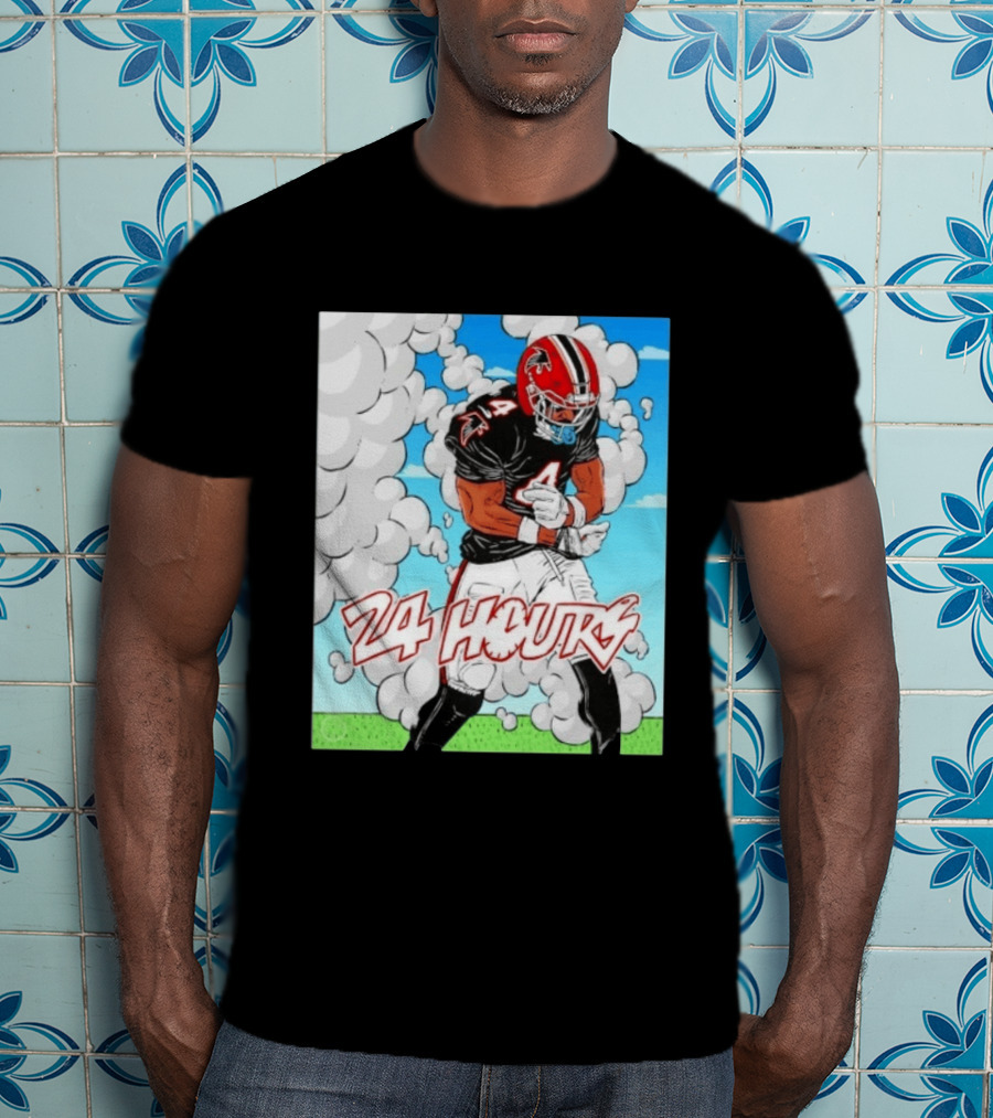 Atlanta Falcons 24 Hours Number 4 Player Game Day Action T-Shirt