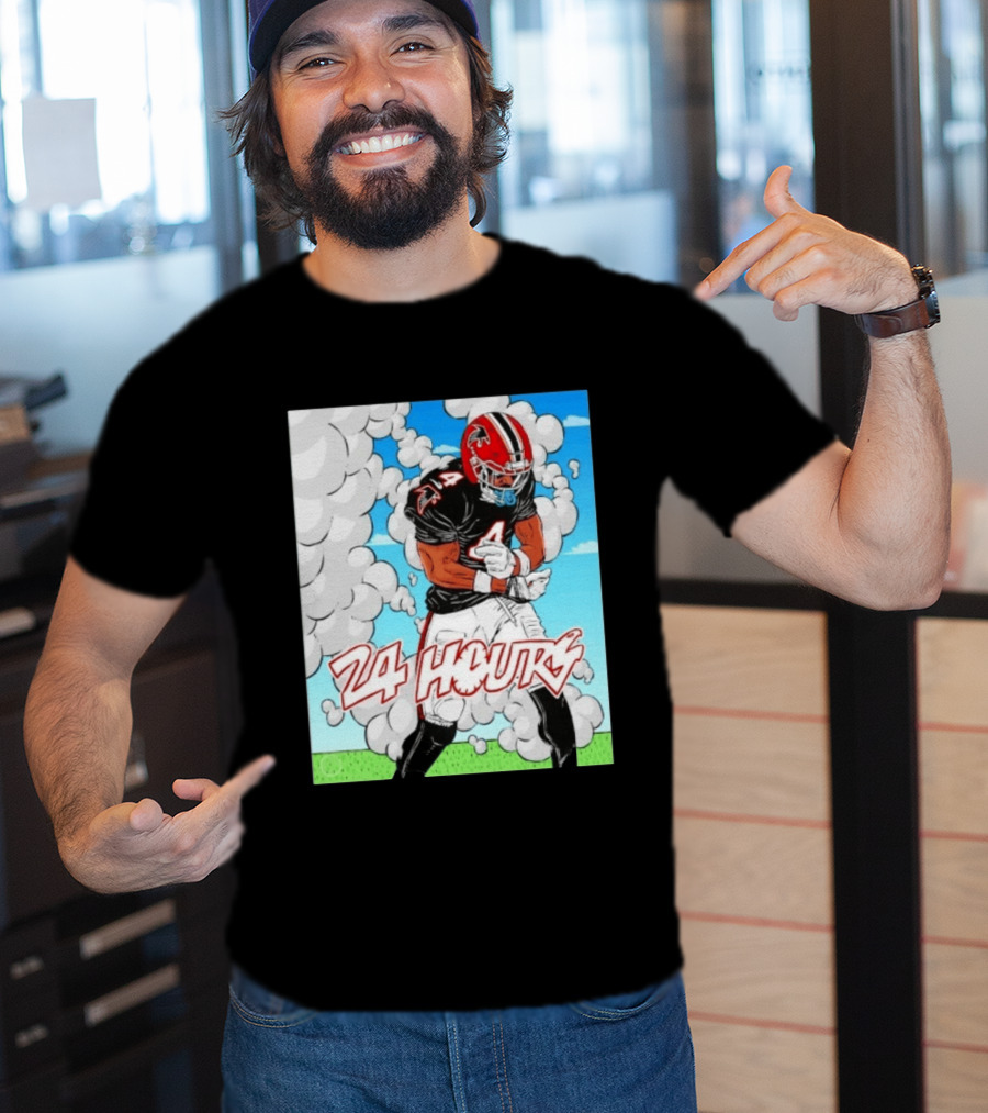 Atlanta Falcons 24 Hours Number 4 Player Game Day Action T-Shirt
