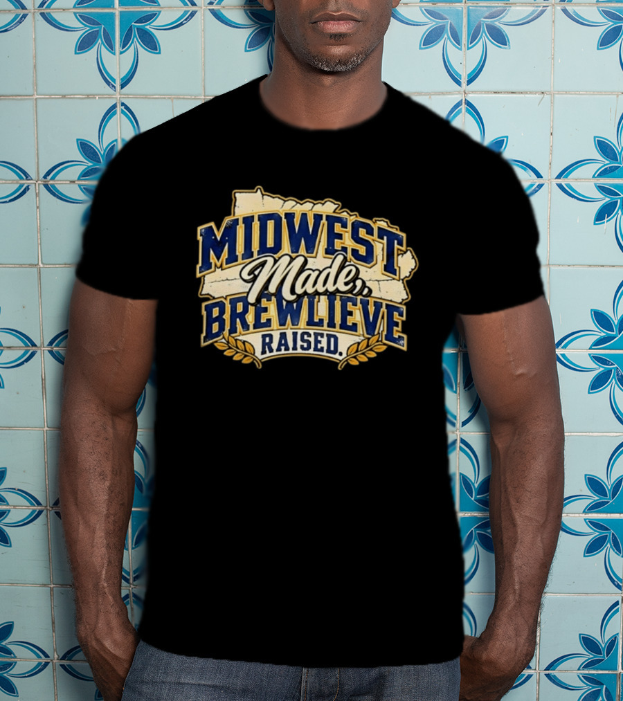Midwest Made Brewlieve Raised Brewery Beer T-Shirt