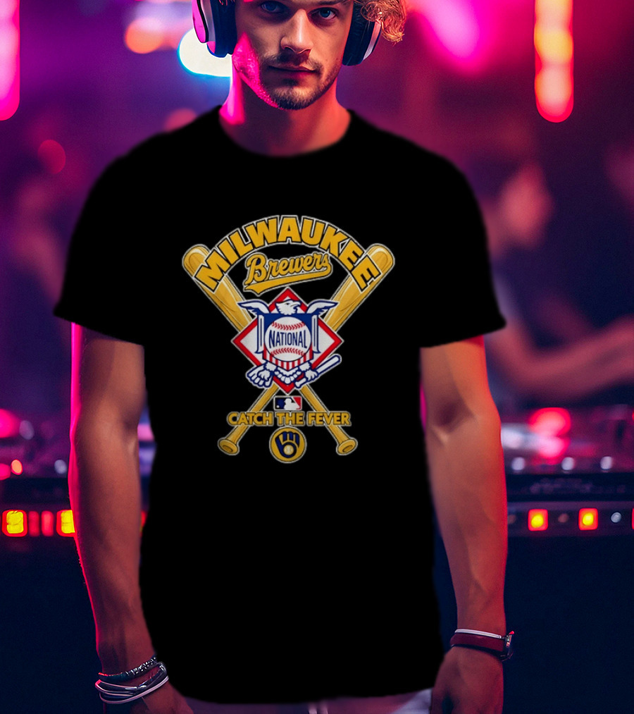 Milwaukee Brewers National Catch The Fever Baseball Team T-Shirt