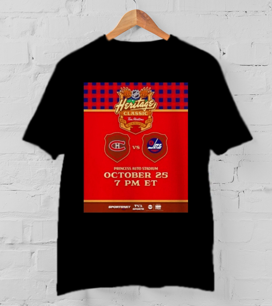 NHL Heritage Classic 2026 Montreal Canadiens Vs Winnipeg Jets October 25 Princess Auto Stadium 7 PM ET T-Shirt