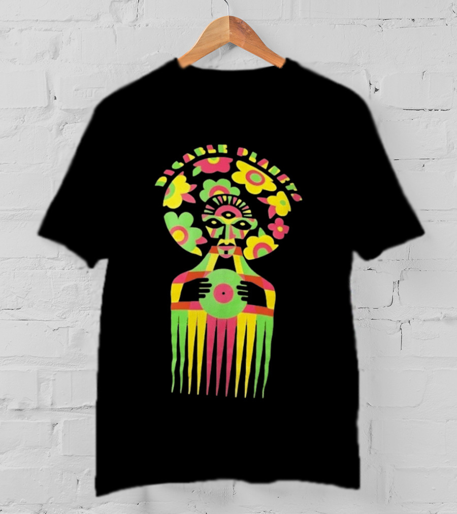 Digable Planets Floral Afro Pick Psychedelic 90s Hip Hop T-Shirt