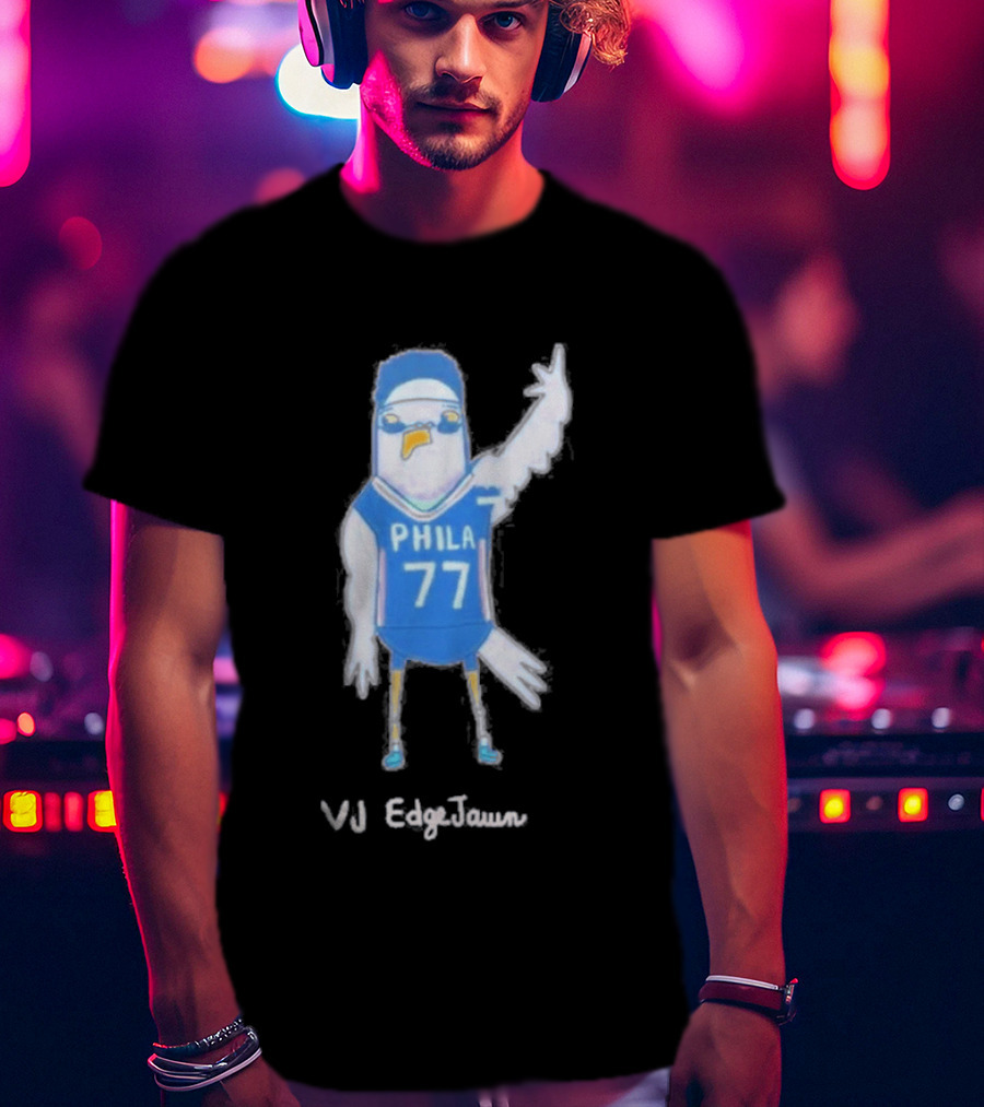 Phila 77 Pigeon VJ EdgeJawn Philadelphia 76ers Basketball T-Shirt