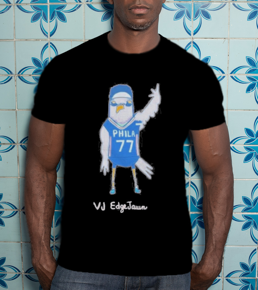 Phila 77 Pigeon VJ EdgeJawn Philadelphia 76ers Basketball T-Shirt