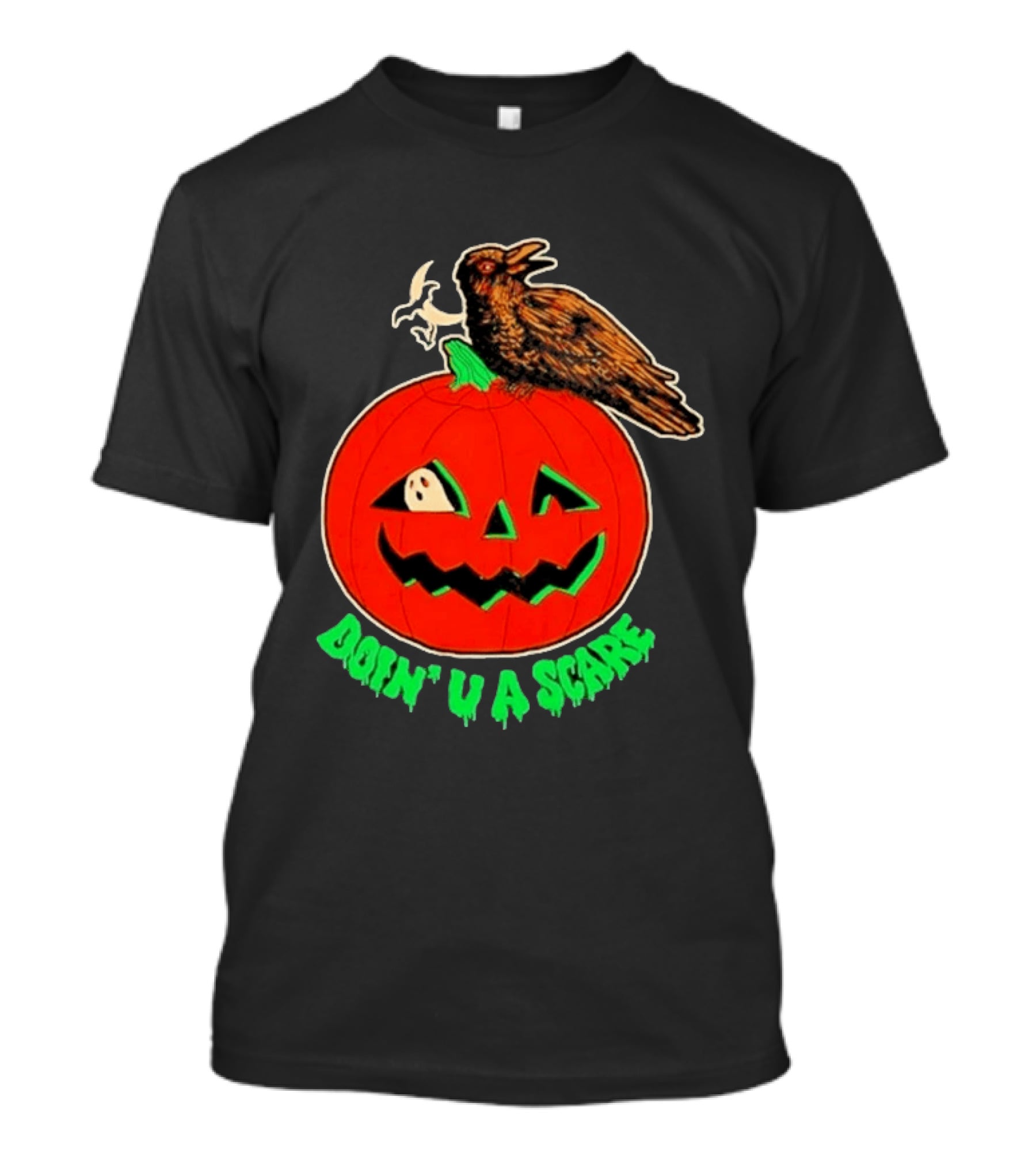 Doin' U A Scare Pumpkin Crow Halloween 2026 T-Shirt