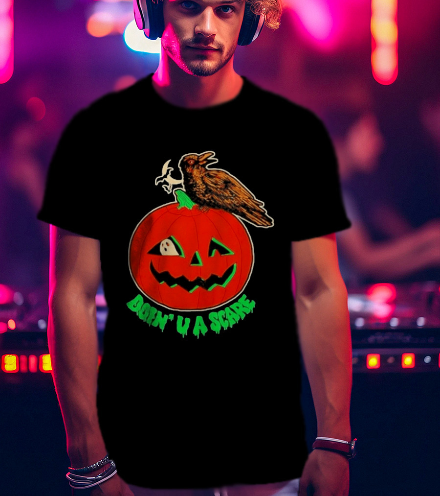 Doin' U A Scare Pumpkin Crow Halloween 2026 T-Shirt