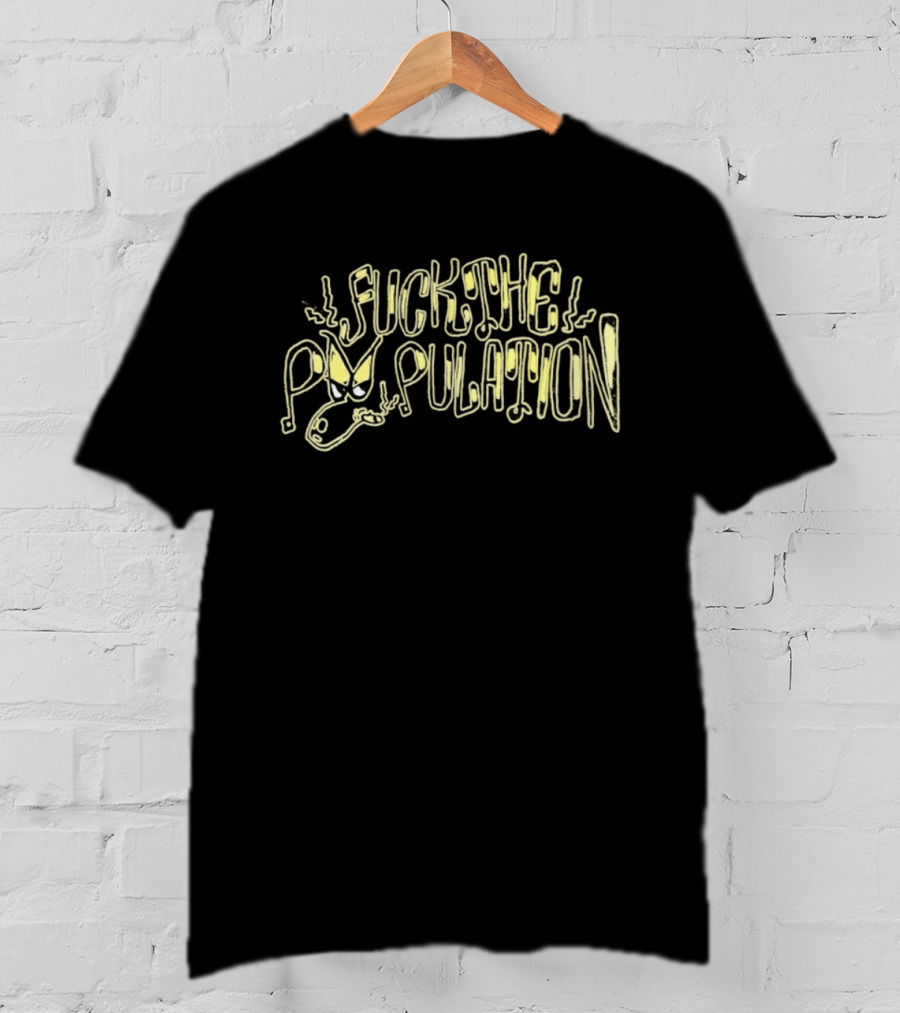 Fuck The Population Cat Graphic FTP T-Shirt