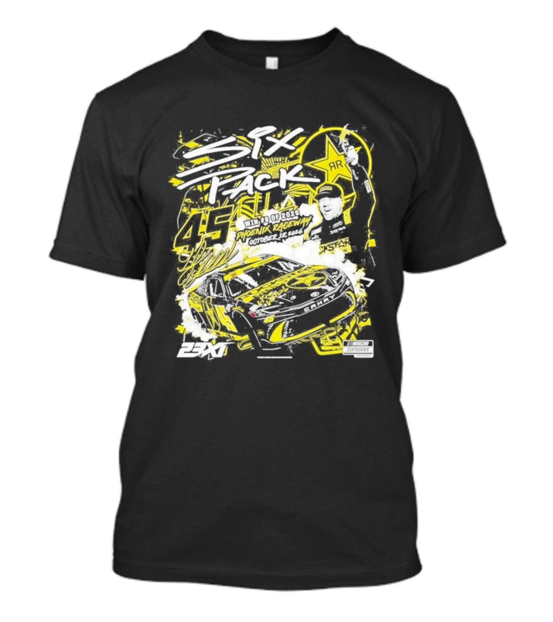 Phoenix Raceway 2026 Tyler Reddick 23XI Racing Six Pack Win 45 T-Shirt