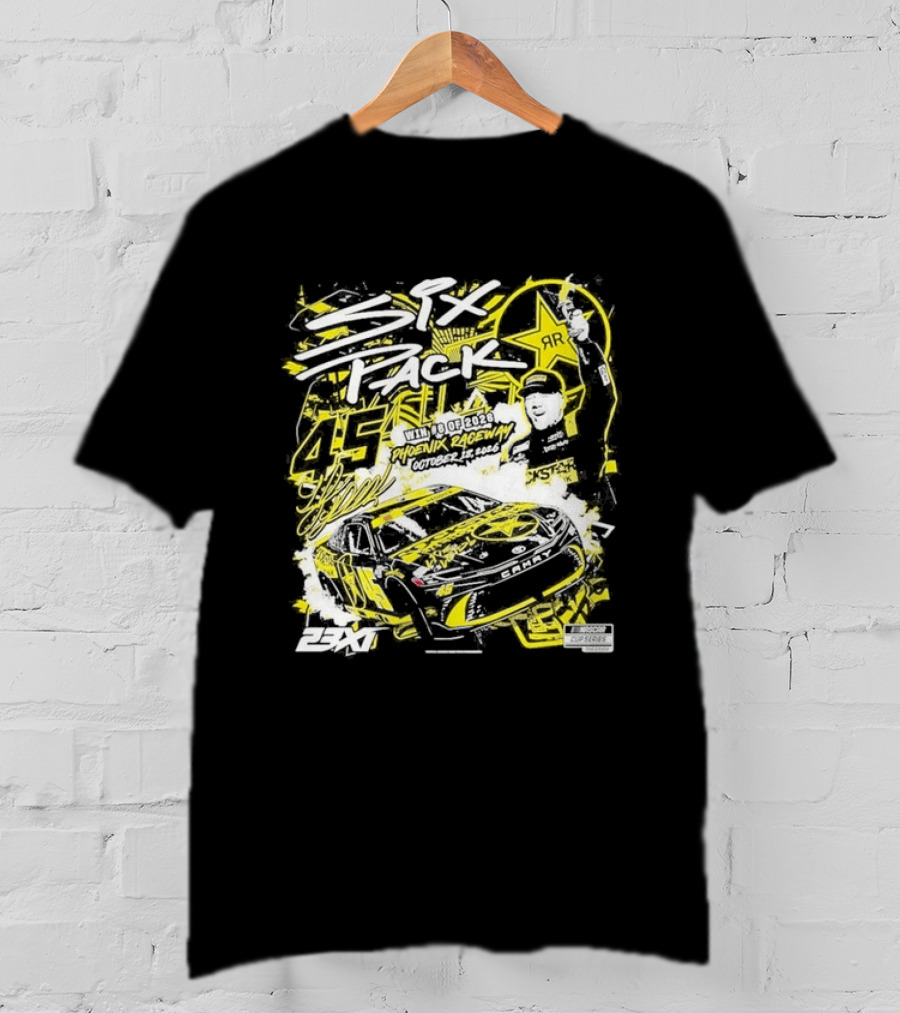 Phoenix Raceway 2026 Tyler Reddick 23XI Racing Six Pack Win 45 T-Shirt