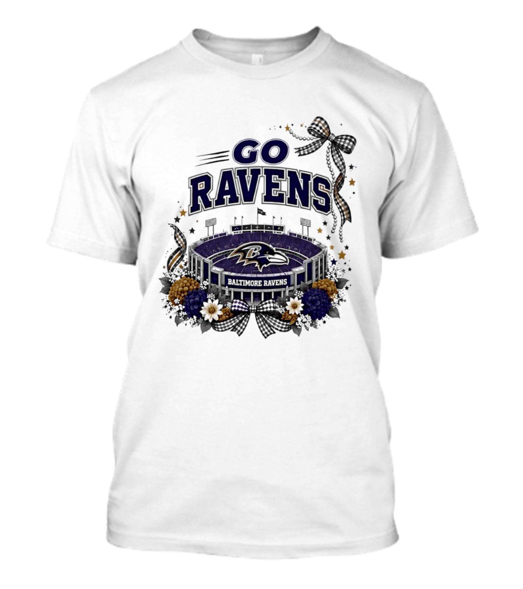 Go Ravens Baltimore Ravens Stadium Game Day Football T-Shirt