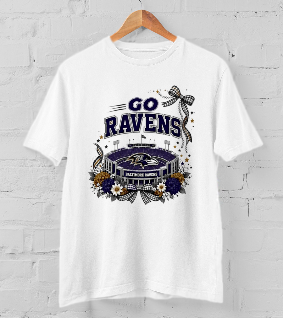 Go Ravens Baltimore Ravens Stadium Game Day Football T-Shirt