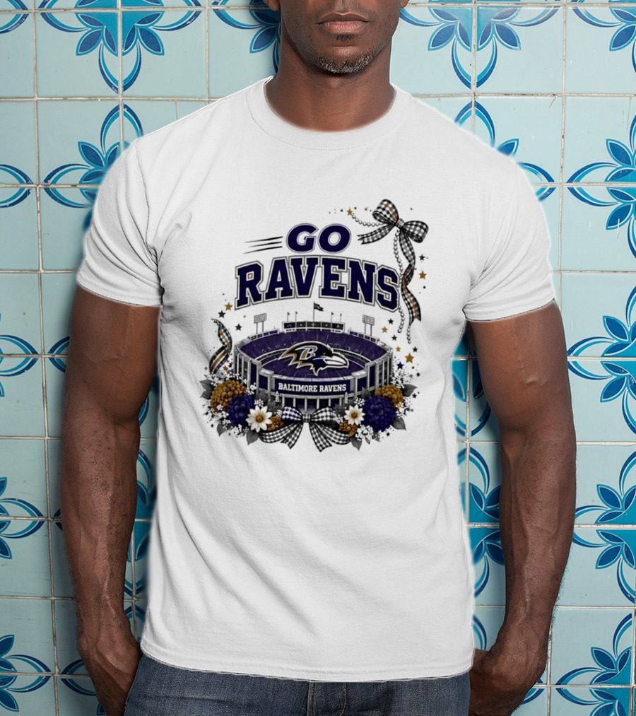 Go Ravens Baltimore Ravens Stadium Game Day Football T-Shirt