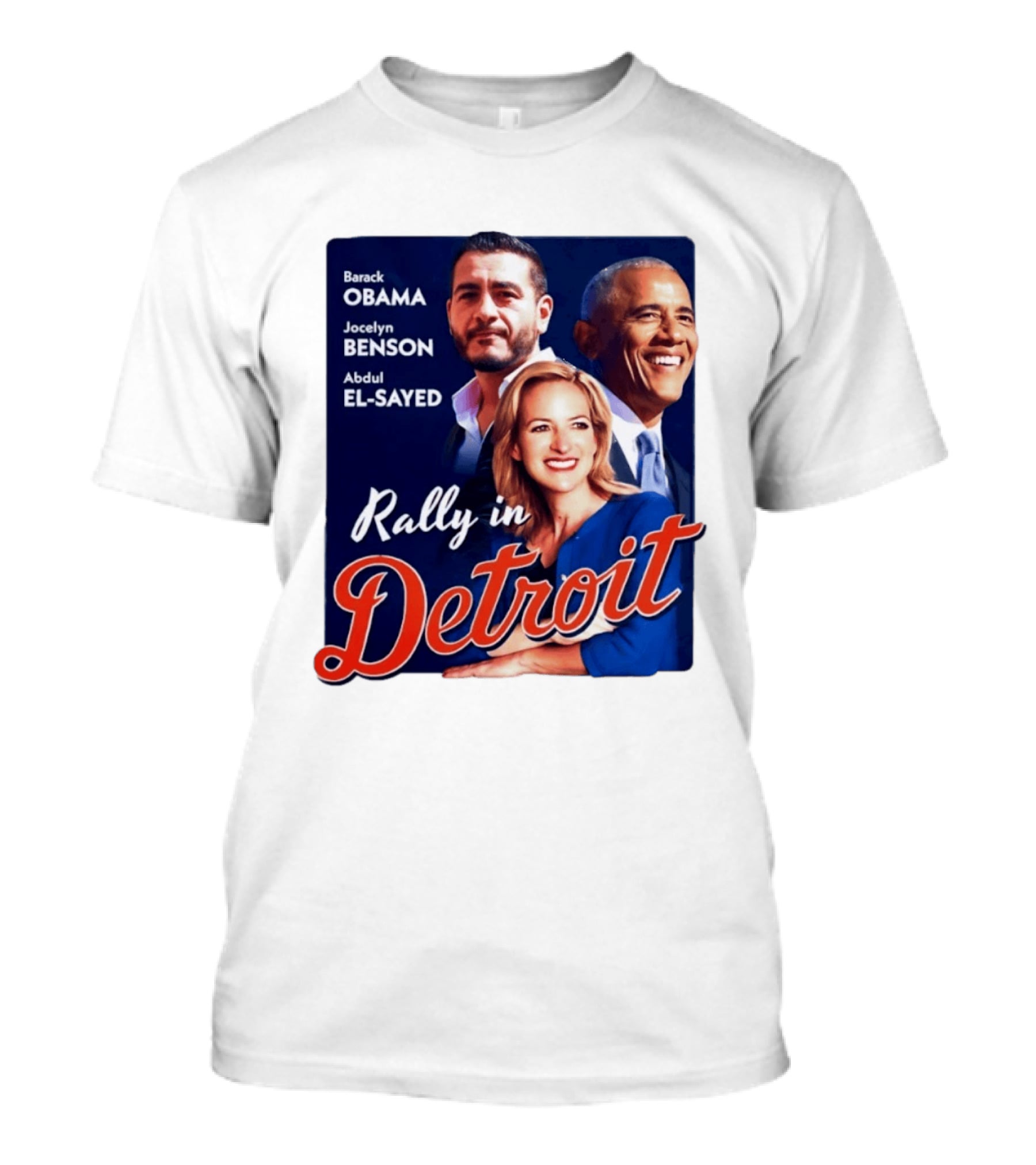 Barack Obama Jocelyn Benson Abdul El Sayed Rally In Detroit T-Shirt