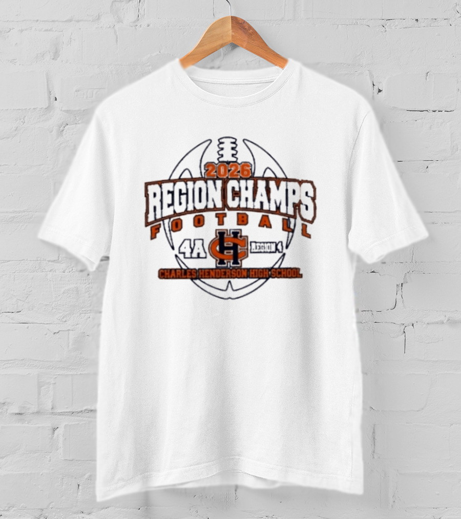 Charles Henderson High School 2026 Region Champs Football 4A Region 4 T-Shirt
