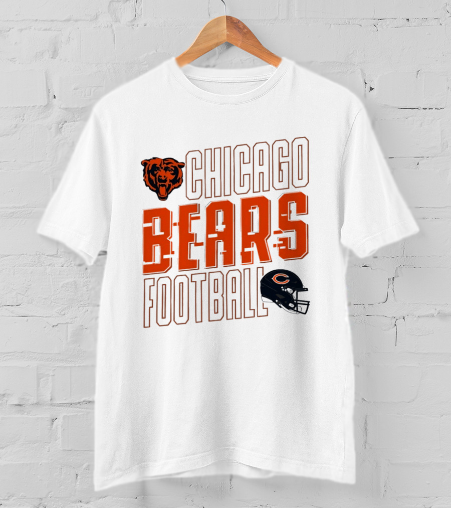 Chicago Bears Football Team Vintage Bear Helmet T-Shirt