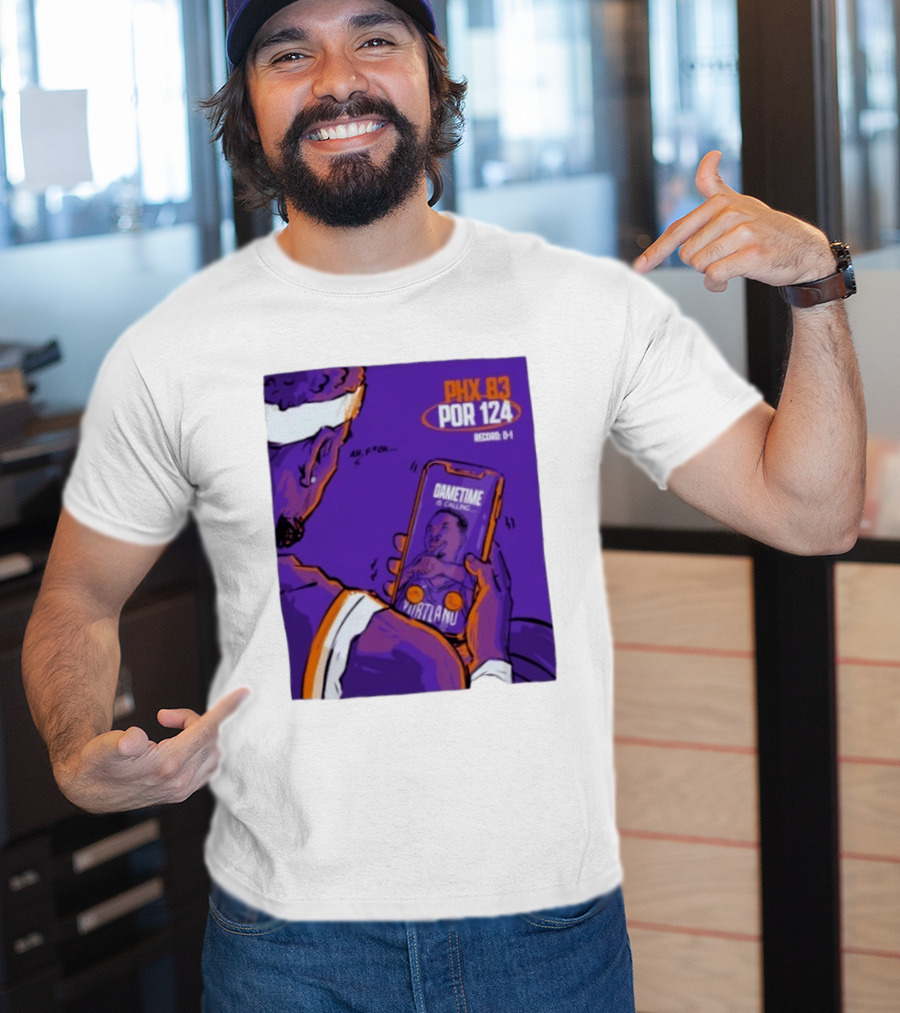 PHX 83 POR 124 Dametime Is Calling Nurtanu Record 0 1 T-Shirt