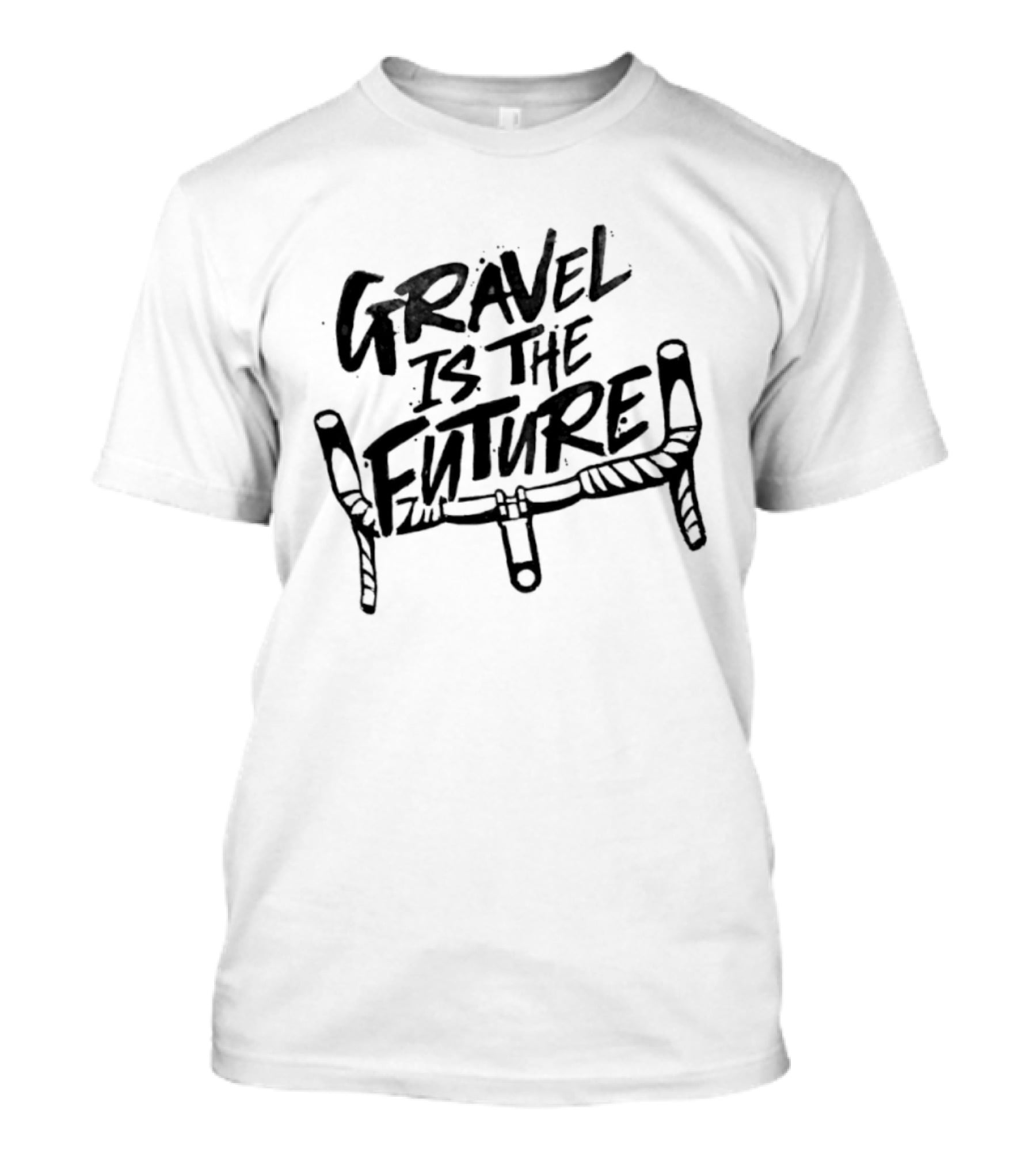 Gravel Is The Future Cycling Bicycle Cyclist Handlebars T-Shirt