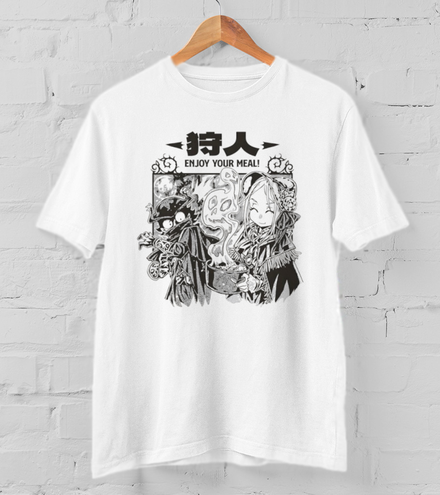 Kariudo Enjoy Your Meal Anime Manga Hunter Cooking Scene T-Shirt