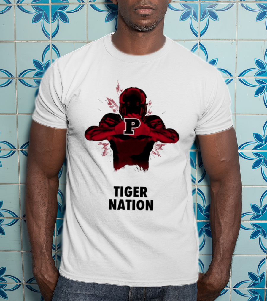 Tiger Nation Football Player With P T-Shirt