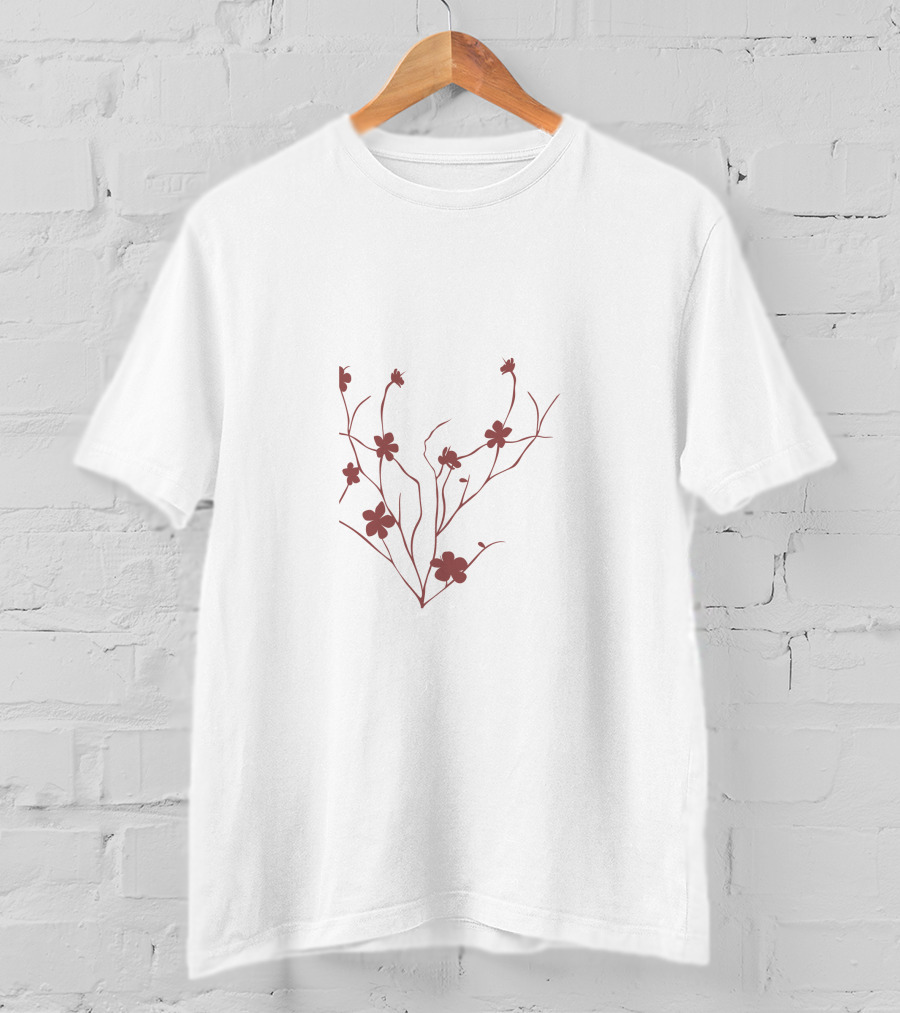 Little Flower Collection Delicate Floral Branch T-Shirt