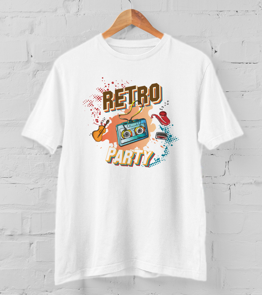 Retro Party Cassette Music T-Shirt