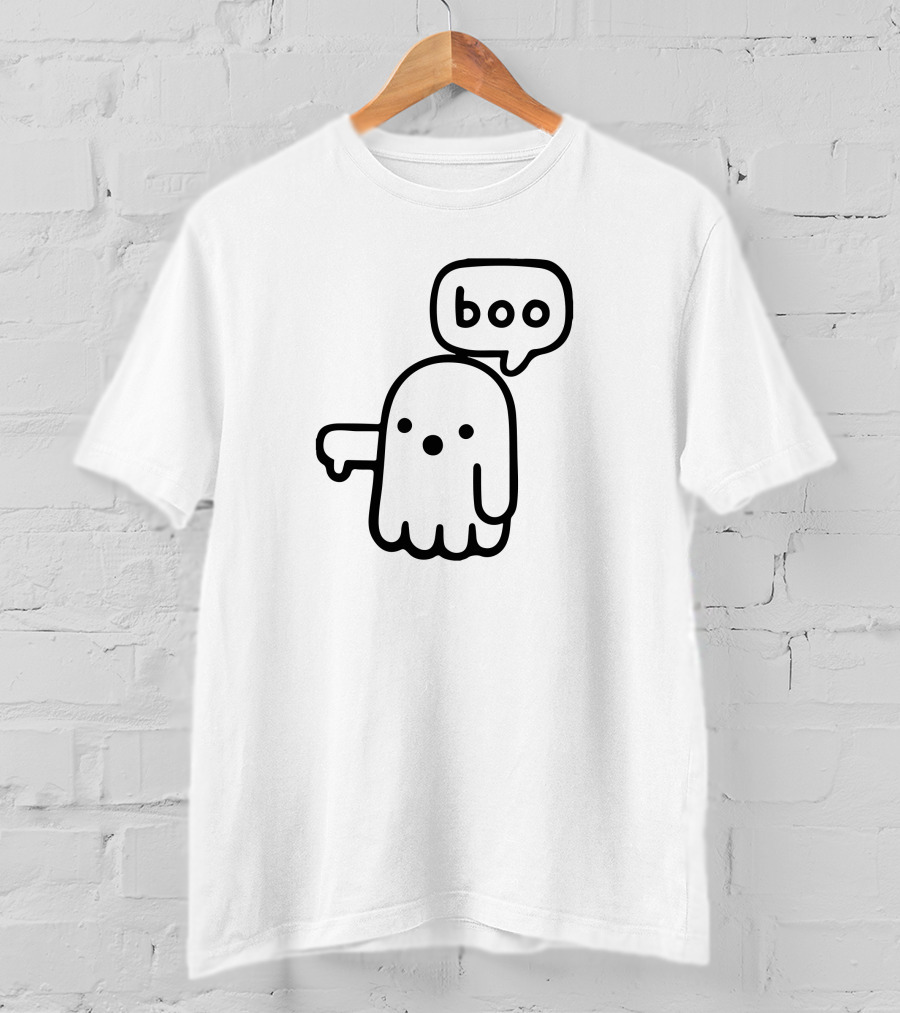 Boo Ghost Thumbs Down Disapproval T-Shirt