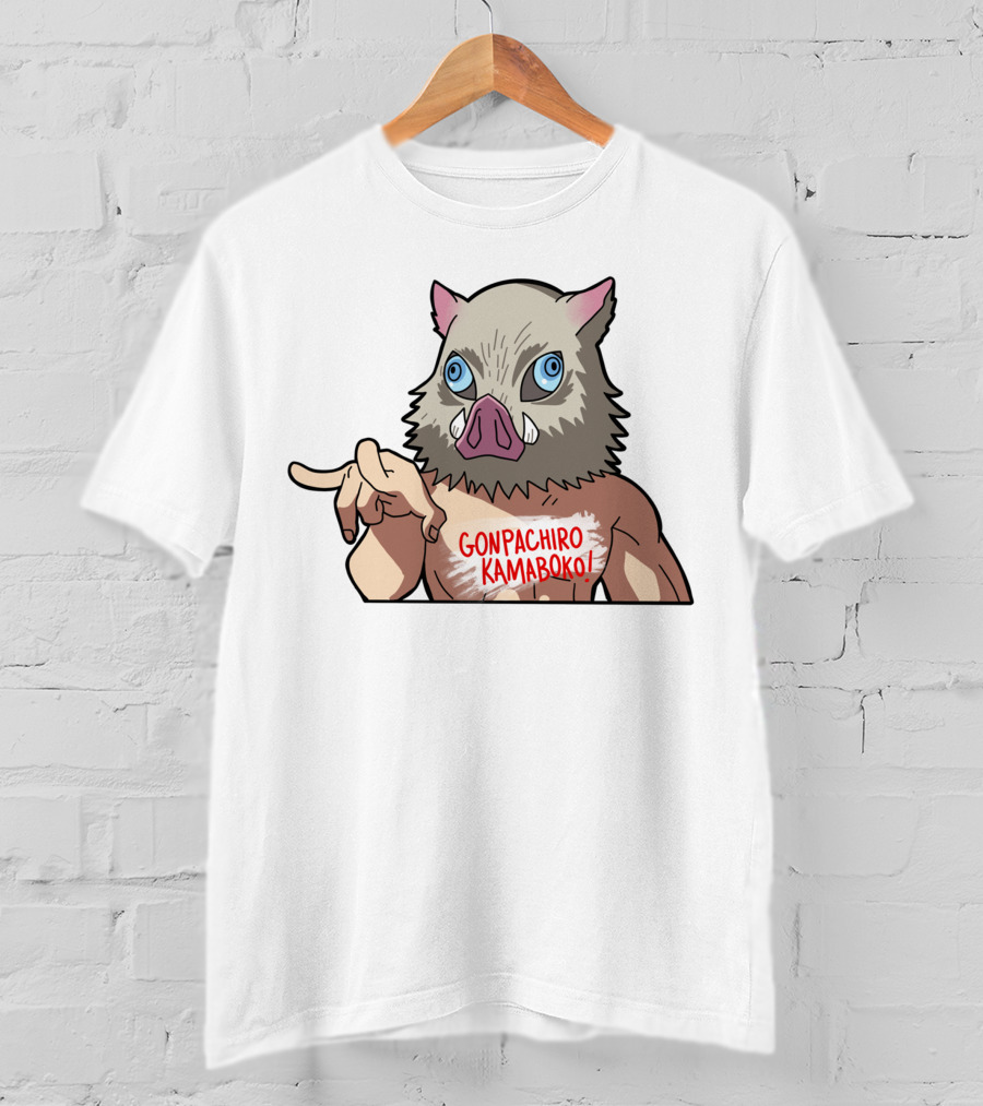 Kimetsu No Yaiba Demon Slayer Inosuke Gonpachiro Kamaboko T-Shirt