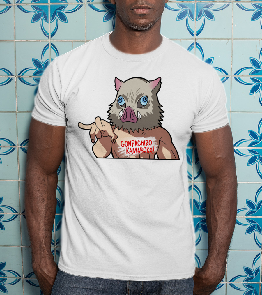 Kimetsu No Yaiba Demon Slayer Inosuke Gonpachiro Kamaboko T-Shirt