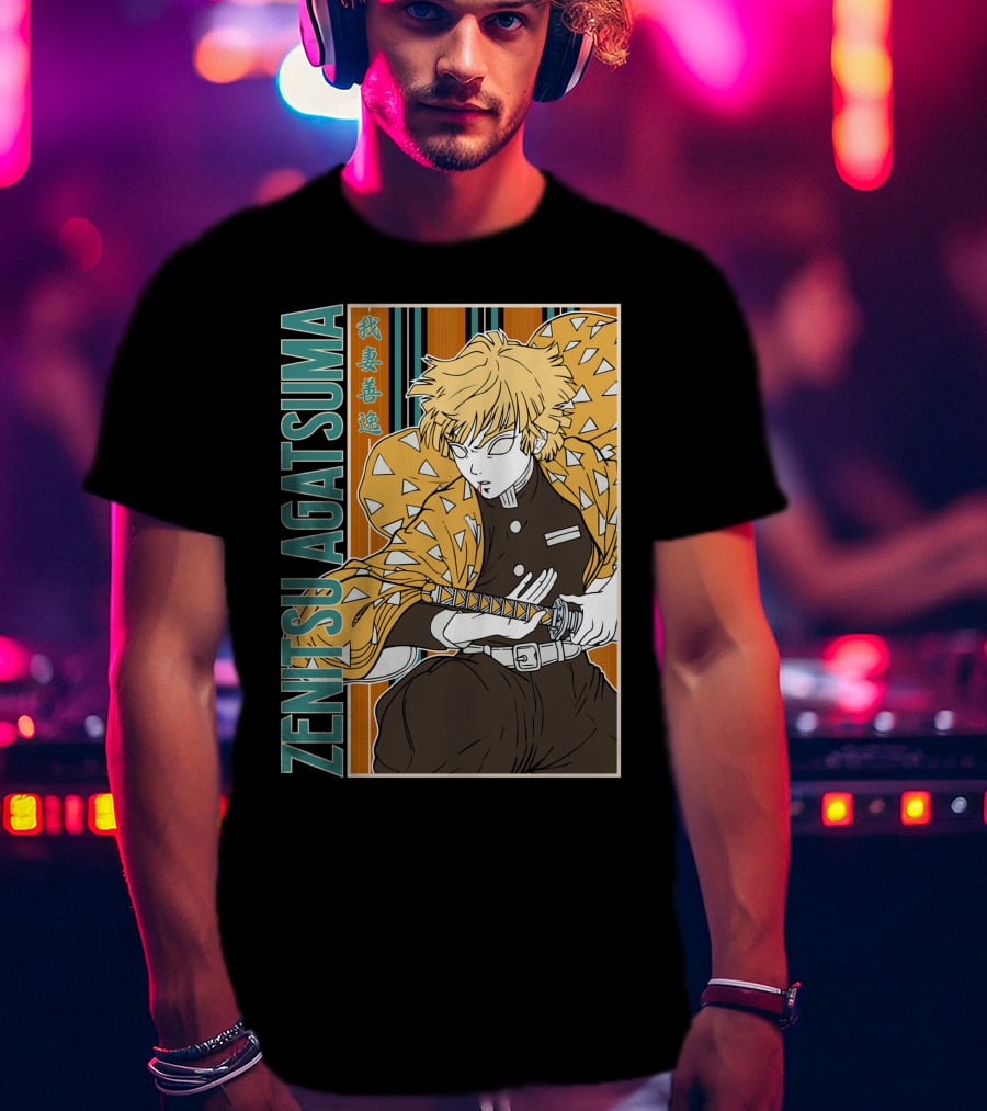 Zenitsu Agatsuma Kimetsu No Yaiba Demon Slayer T-Shirt