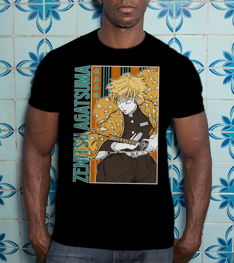 Zenitsu Agatsuma Kimetsu No Yaiba Demon Slayer T-Shirt