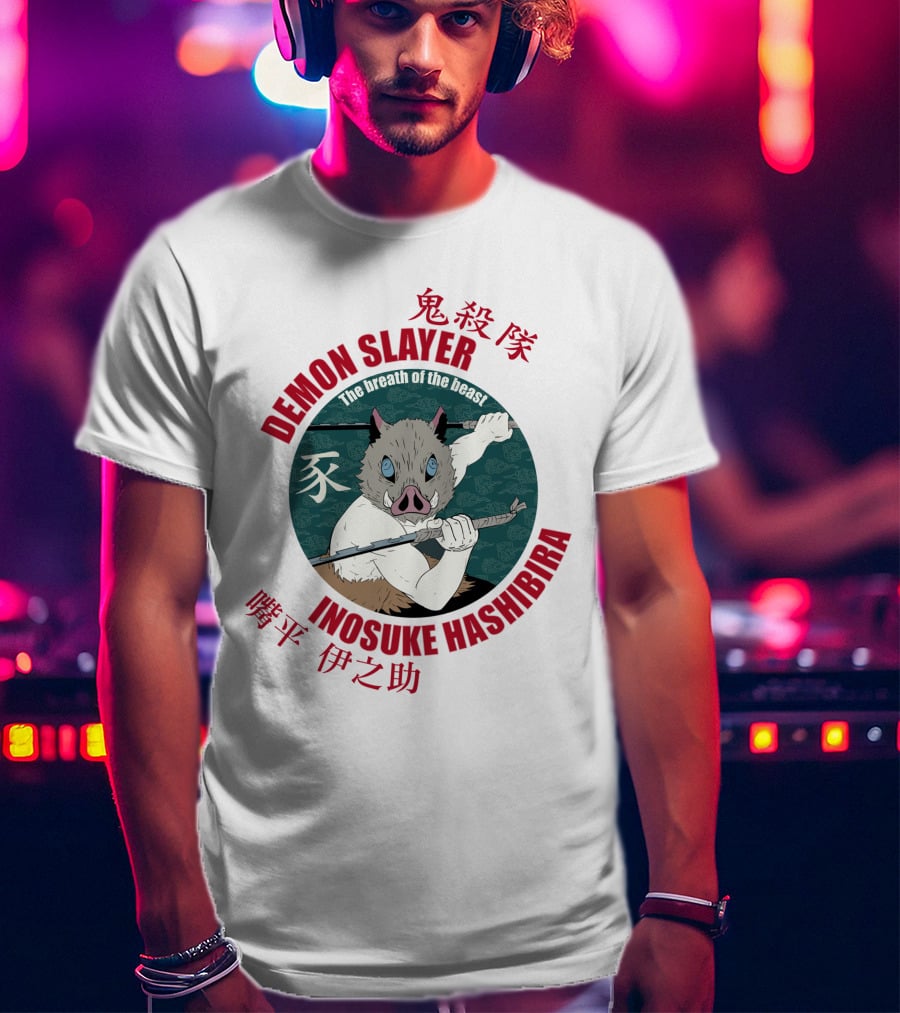 Demon Slayer Inosuke Hashibira The Breath Of The Beast Chibi Kimetsu No Yaiba T-Shirt
