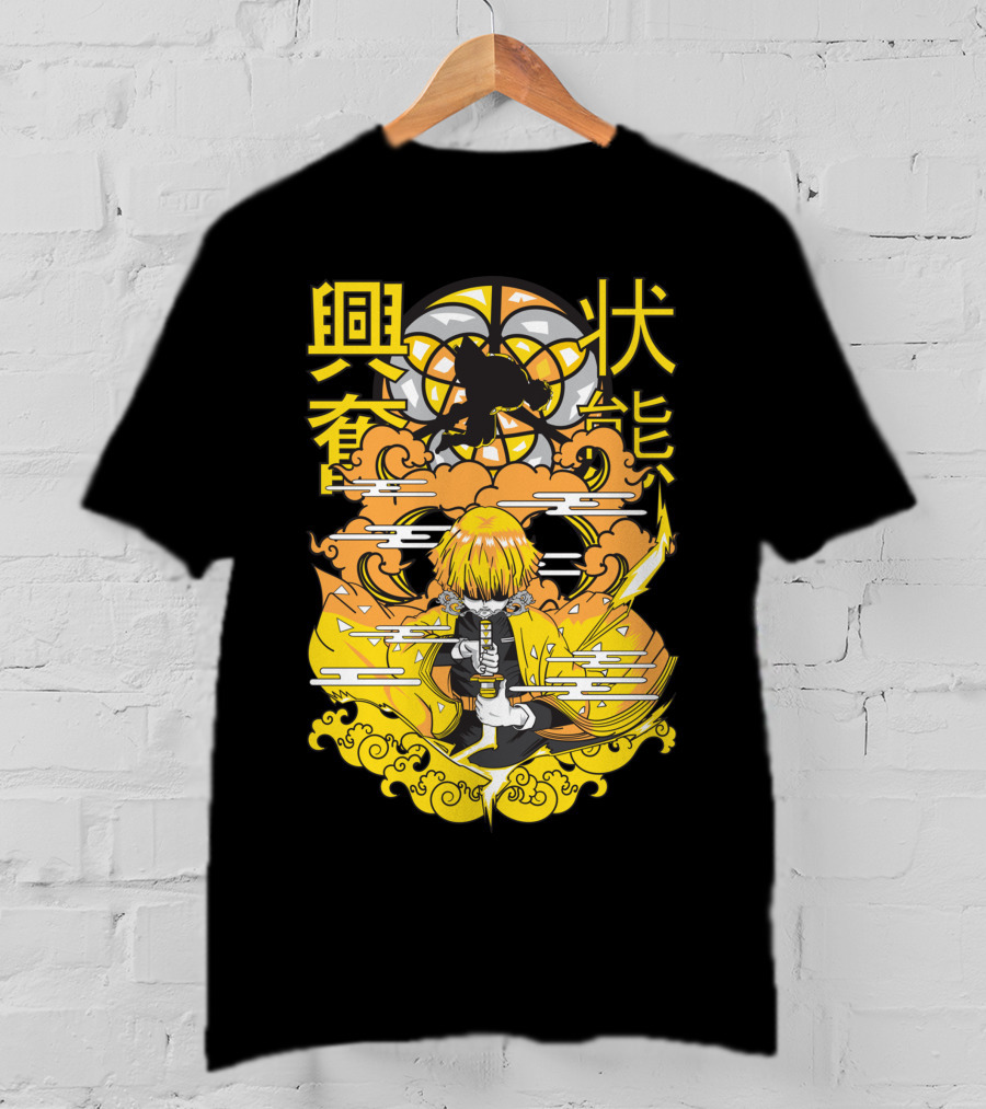 Demon Slayer Kimetsu No Yaiba Zenitsu Agatsuma Lightning Thunder Breathing T-Shirt