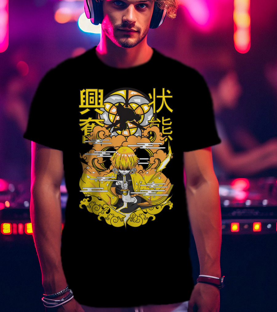 Demon Slayer Kimetsu No Yaiba Zenitsu Agatsuma Lightning Thunder Breathing T-Shirt