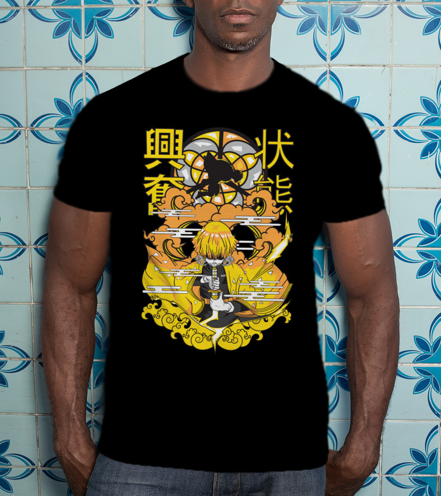 Demon Slayer Kimetsu No Yaiba Zenitsu Agatsuma Lightning Thunder Breathing T-Shirt