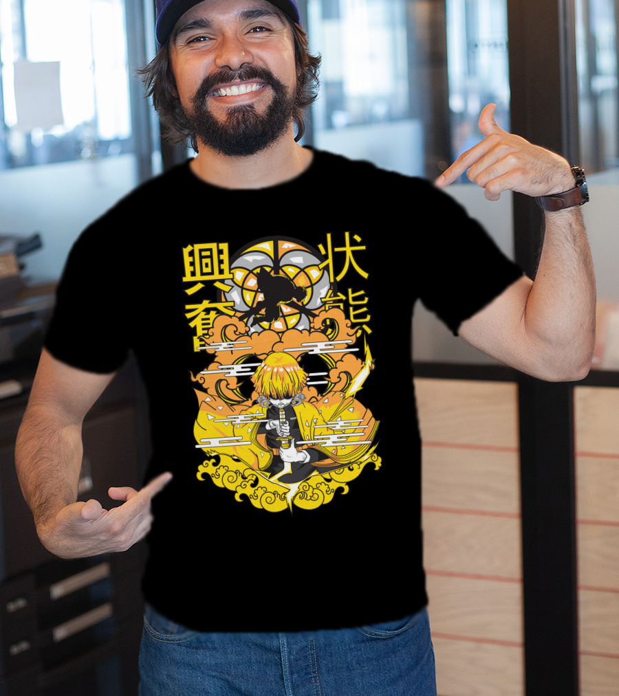 Demon Slayer Kimetsu No Yaiba Zenitsu Agatsuma Lightning Thunder Breathing T-Shirt